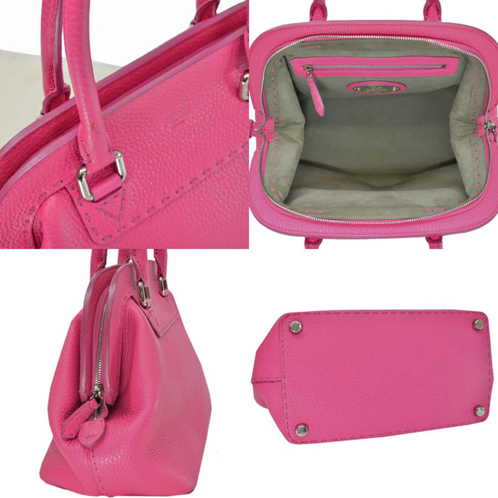 Fendi Handbag Pink Leather Shocking